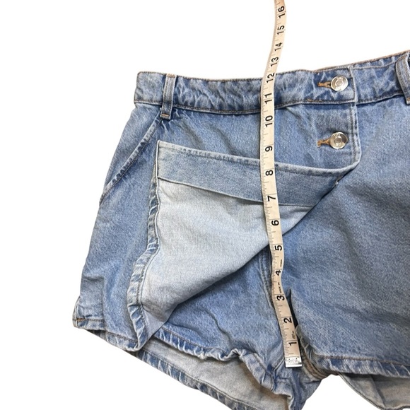 Zara Womens Denim Wrap Skort- Size 28 - Picture 7 of 10